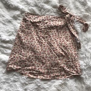 Floral wrap skirt